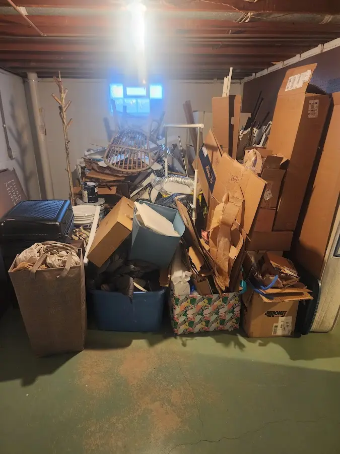 Roll-off dumpster container at job site for 4 Yard Dumpster Rental in Sweetwater